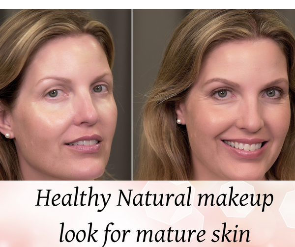 Healthy natural makeup look for mature skin. Video tutorial